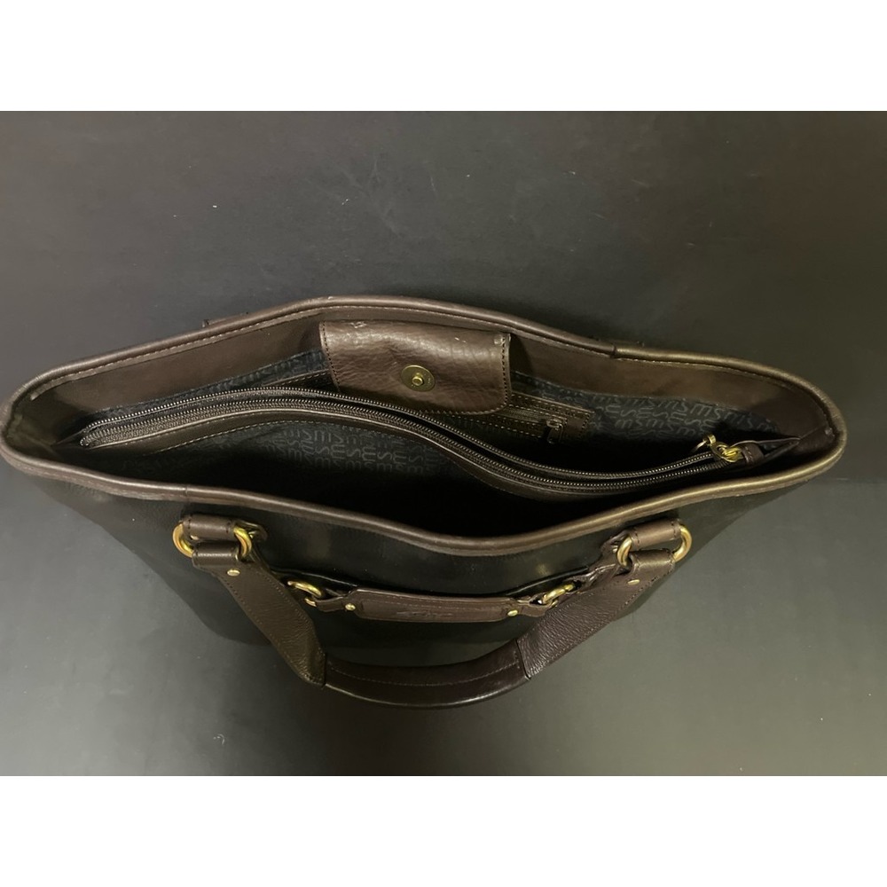 Two tone all leather Stone Mountain handbag - Picture 2 of 4